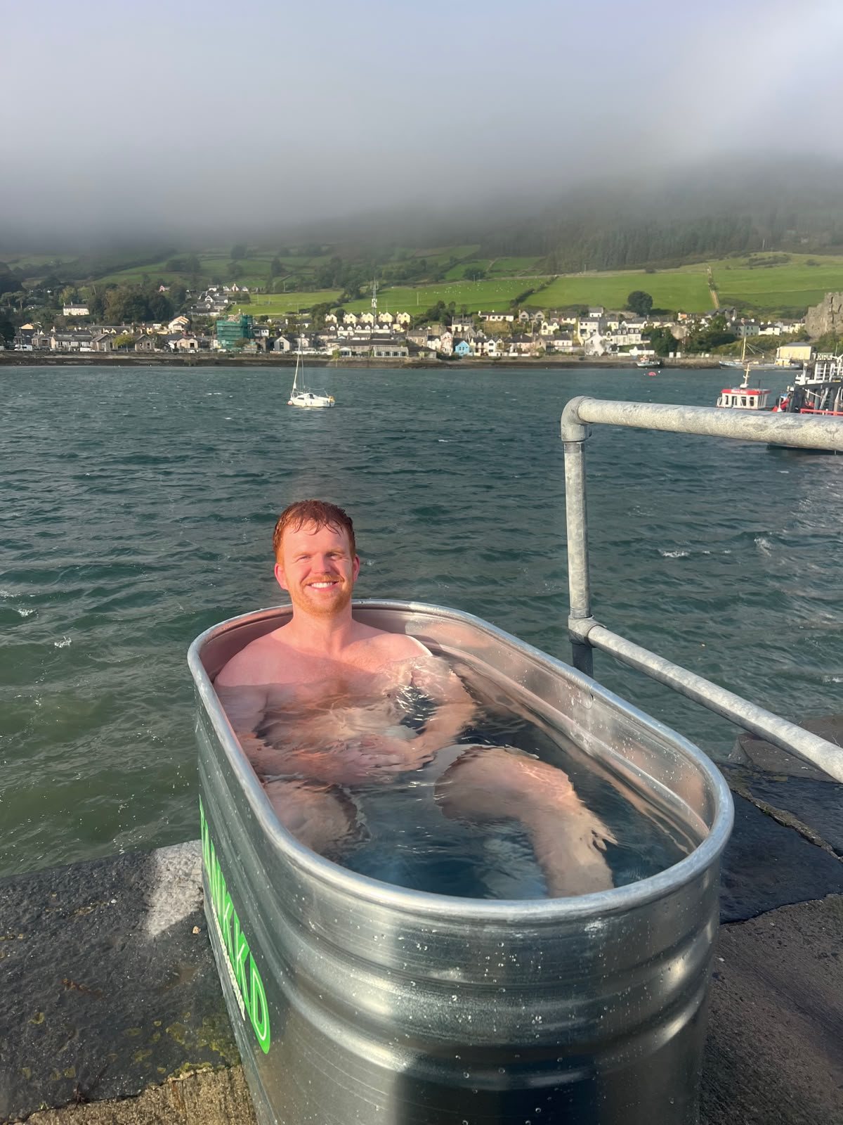 The fresh water cold plunge bath at Carlingford Pier